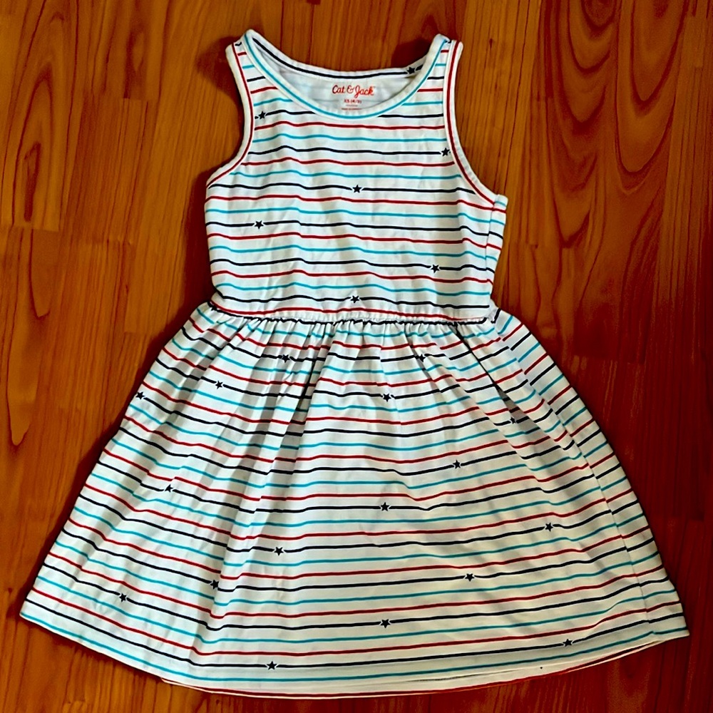 Worn once Cat & Jack 4th of July dress sz 4/5
